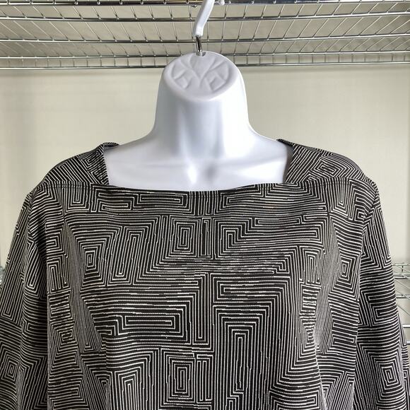 Clara Sun Woo Minimalist Boxy Tunic Top Size L Square Neck Scandi Lagenlook - Picture 7 of 10